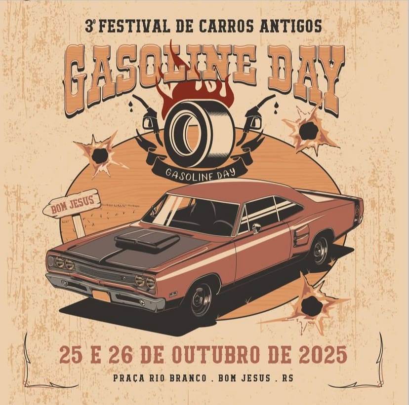 3&ordm; GASOLINE DAY realizado dias 25 e 26 de outubro de 2025 em BOM JESUS/RS